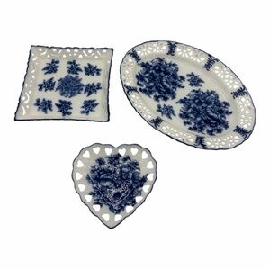 Set of 3 Basic Porcelana Decorative Plates